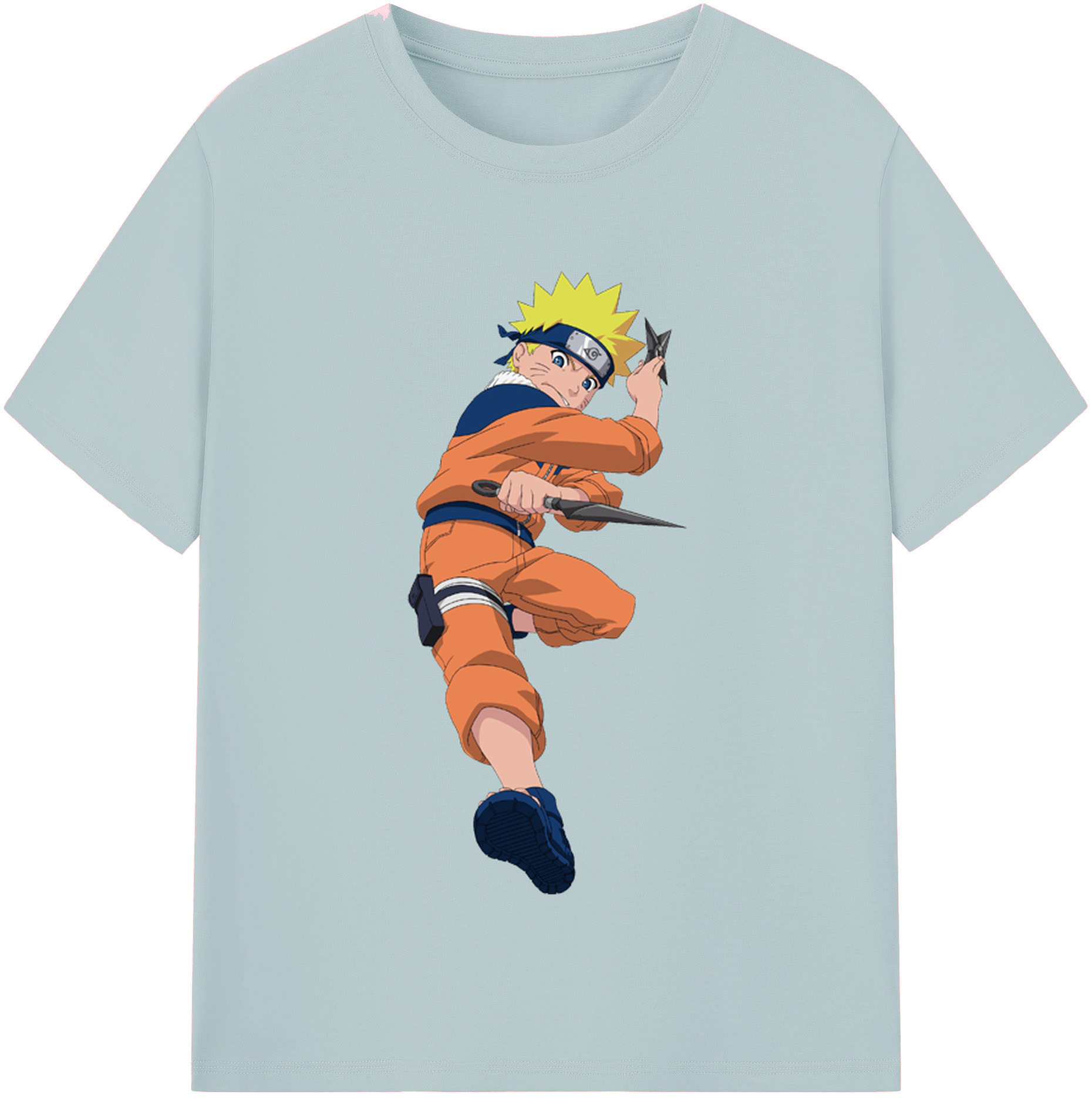 （画像用） NARUTO -ナルト- うずまき ナルト Uzumaki Naruto 綿100％半袖Tシャツ（フロントプリント）
